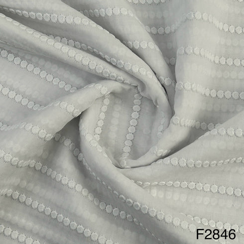Chikankari Cotton Fabric-F2846